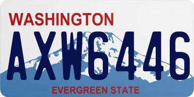 WA license plate AXW6446