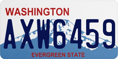 WA license plate AXW6459