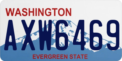 WA license plate AXW6469