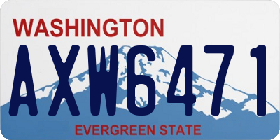 WA license plate AXW6471