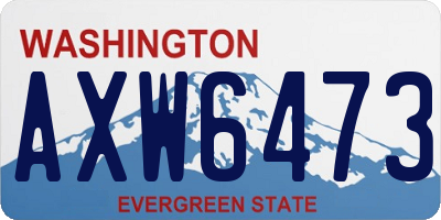 WA license plate AXW6473