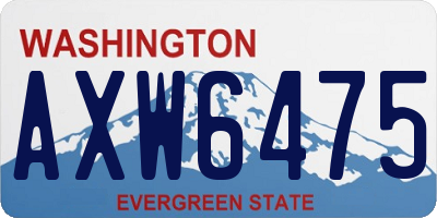 WA license plate AXW6475