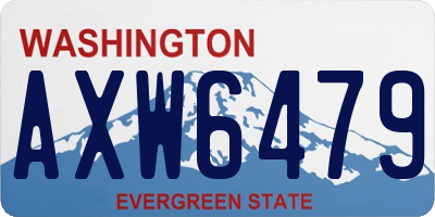 WA license plate AXW6479
