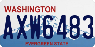 WA license plate AXW6483