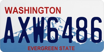 WA license plate AXW6486