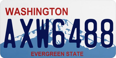 WA license plate AXW6488