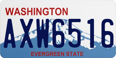 WA license plate AXW6516