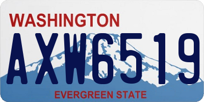 WA license plate AXW6519
