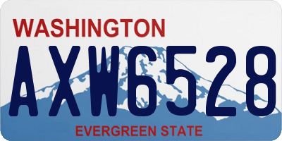 WA license plate AXW6528