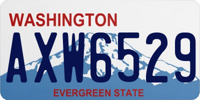 WA license plate AXW6529