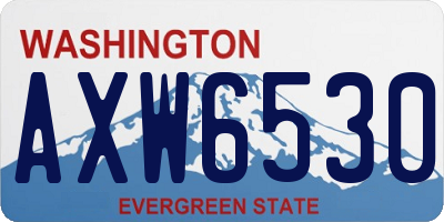 WA license plate AXW6530