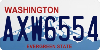 WA license plate AXW6554