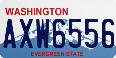 WA license plate AXW6556
