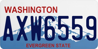 WA license plate AXW6559