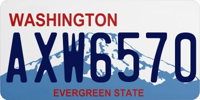 WA license plate AXW6570