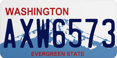 WA license plate AXW6573