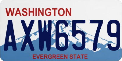 WA license plate AXW6579