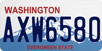 WA license plate AXW6580