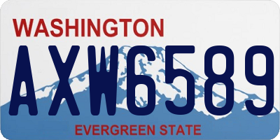 WA license plate AXW6589