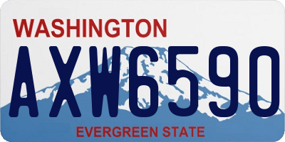 WA license plate AXW6590
