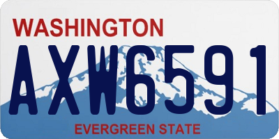 WA license plate AXW6591