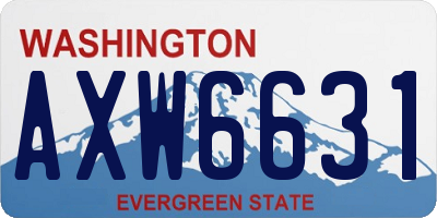 WA license plate AXW6631