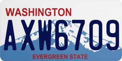 WA license plate AXW6709