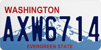 WA license plate AXW6714