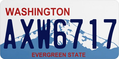 WA license plate AXW6717