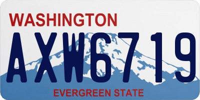 WA license plate AXW6719