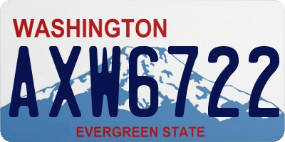 WA license plate AXW6722
