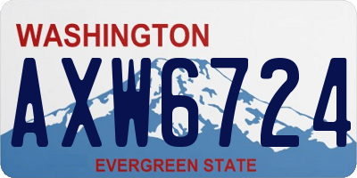 WA license plate AXW6724