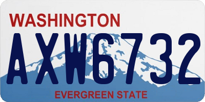 WA license plate AXW6732