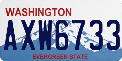 WA license plate AXW6733