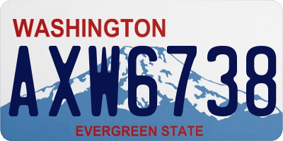 WA license plate AXW6738