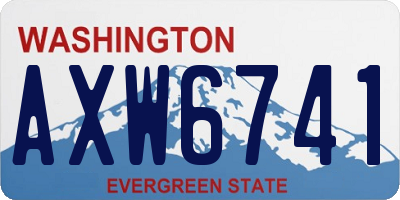 WA license plate AXW6741
