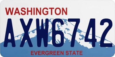WA license plate AXW6742