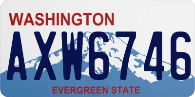 WA license plate AXW6746
