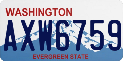 WA license plate AXW6759