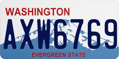 WA license plate AXW6769