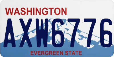 WA license plate AXW6776