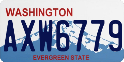 WA license plate AXW6779