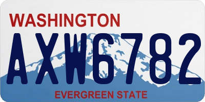 WA license plate AXW6782