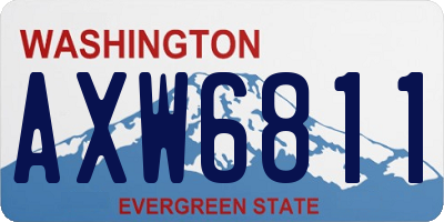 WA license plate AXW6811