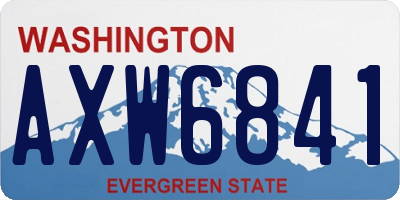 WA license plate AXW6841