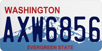 WA license plate AXW6856