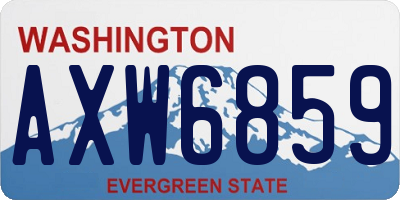 WA license plate AXW6859