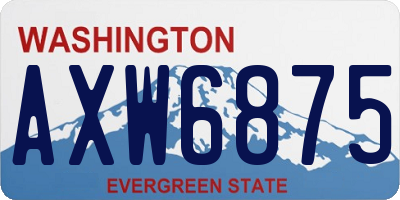 WA license plate AXW6875