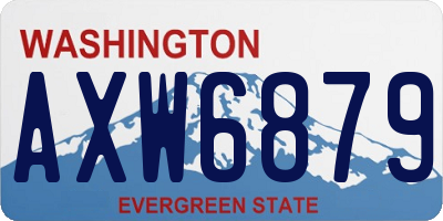 WA license plate AXW6879