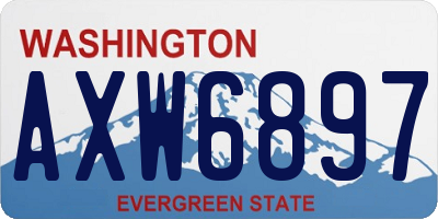 WA license plate AXW6897